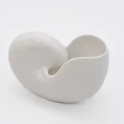 Coquillage en céramique 17cm - Blanc
