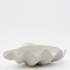 Coquillage en céramique 28cm - Blanc