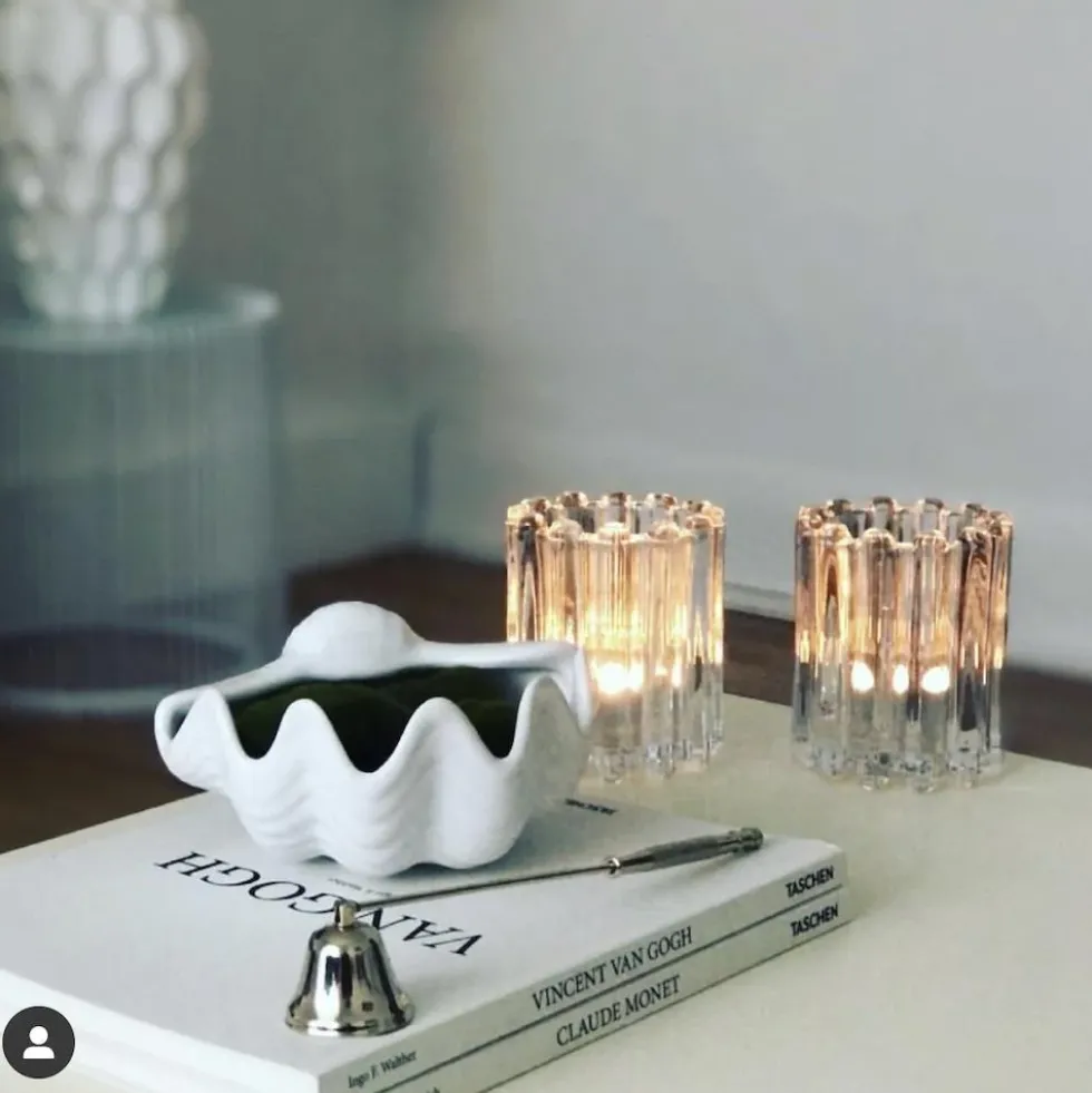 Coquillage en céramique 16cm - Blanc