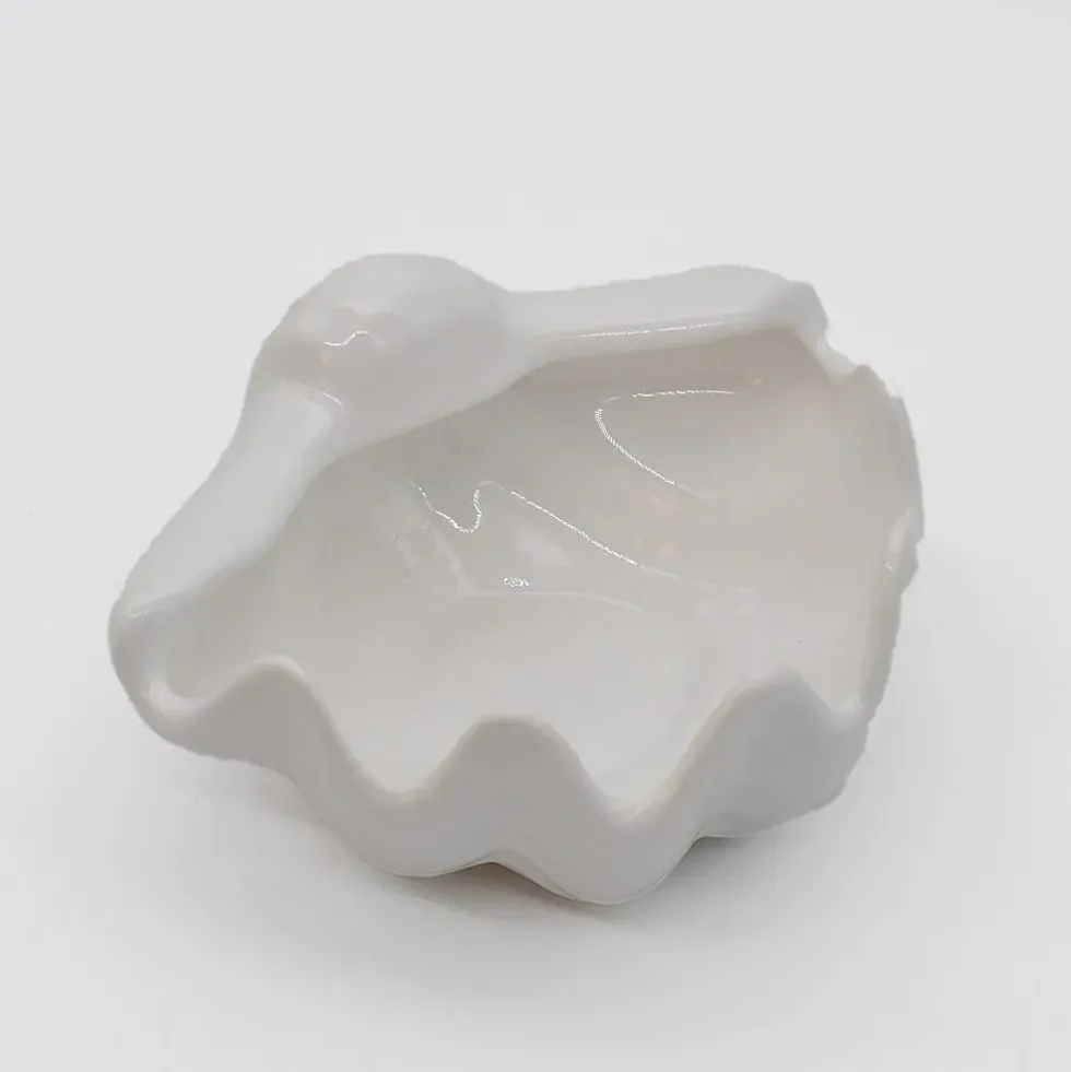 Coquillage en céramique 16cm - Blanc