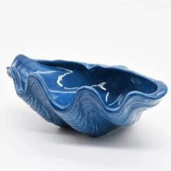 Coquillage en céramique 30cm - Bleu Cobalt