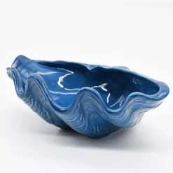 Coquillage en céramique 30cm - Bleu Cobalt