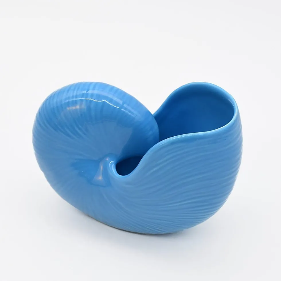 Coquillage en céramique 17cm - Bleu Turquoise