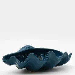 Coquillage en céramique 28cm - Bleu Pétrole