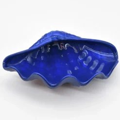 Coquillage en céramique 28cm - Bleu Cobalt