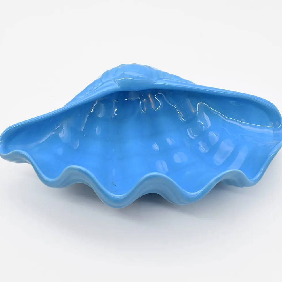 Coquillage en céramique 28cm - Bleu Turquoise
