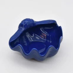 Coquillage en céramique 16cm - Bleu Cobalt