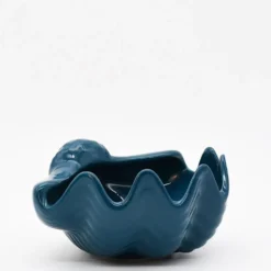 Coquillage en céramique 16cm - Bleu Pétrole