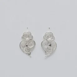 Coração de Viana I Boucles d'oreille en argent - 3cm