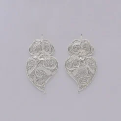 Coração de Viana I Boucles d'oreille en argent - 6.5cm