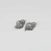Coração de Viana I Boucles d'oreille en argent oxydé - 3.5cm