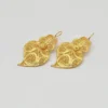 Coração de Viana I Boucles d'oreille en argent doré - 5cm
