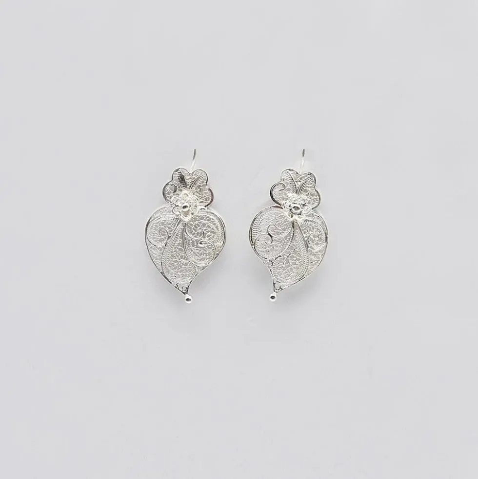 Coração de Viana I Boucles d'oreille en argent - 3.5cm