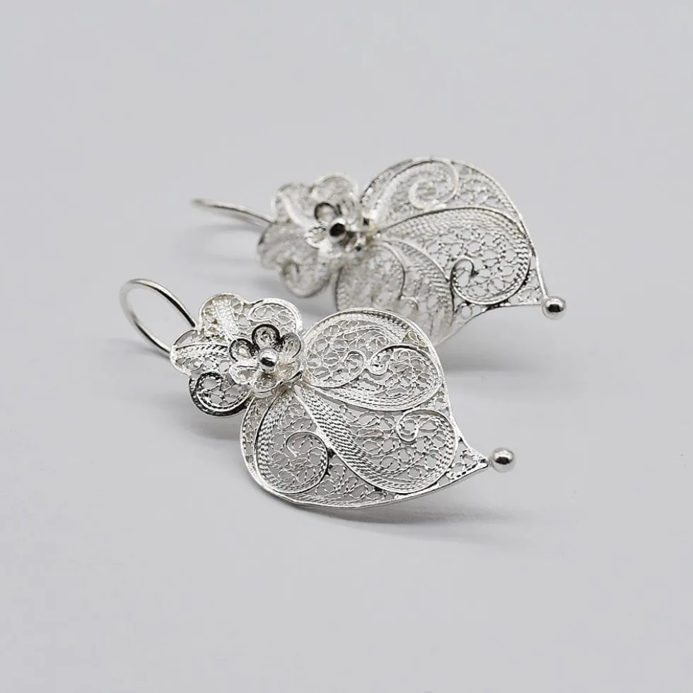 Coração de Viana I Boucles d'oreille en argent - 3.5cm