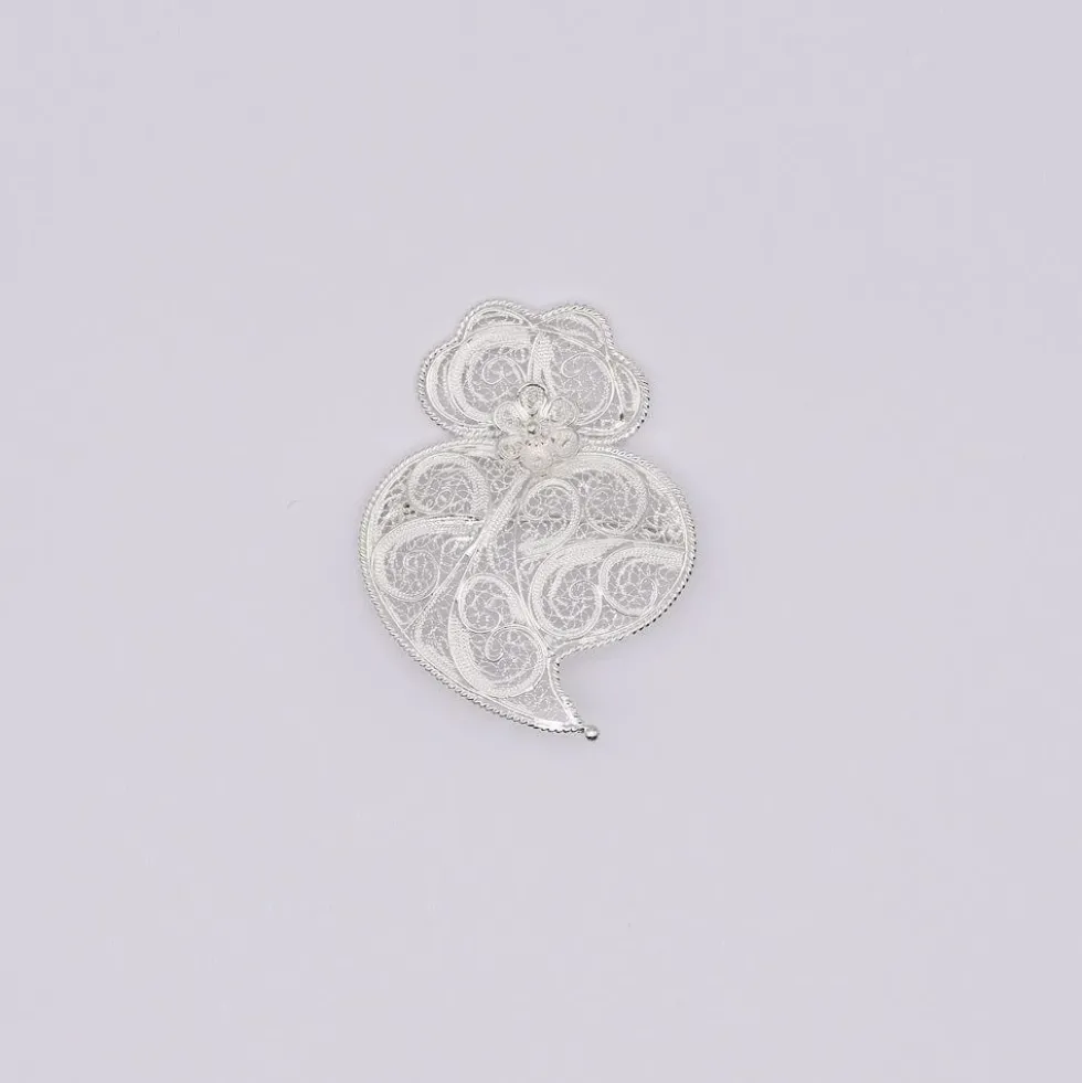 Coração de Viana I Broche en argent - 6cm