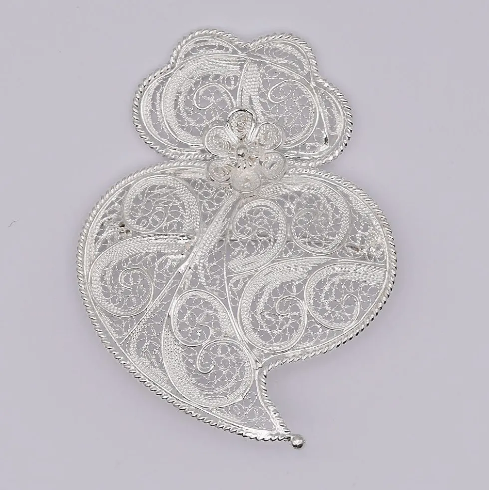 Coração de Viana I Broche en argent - 6cm