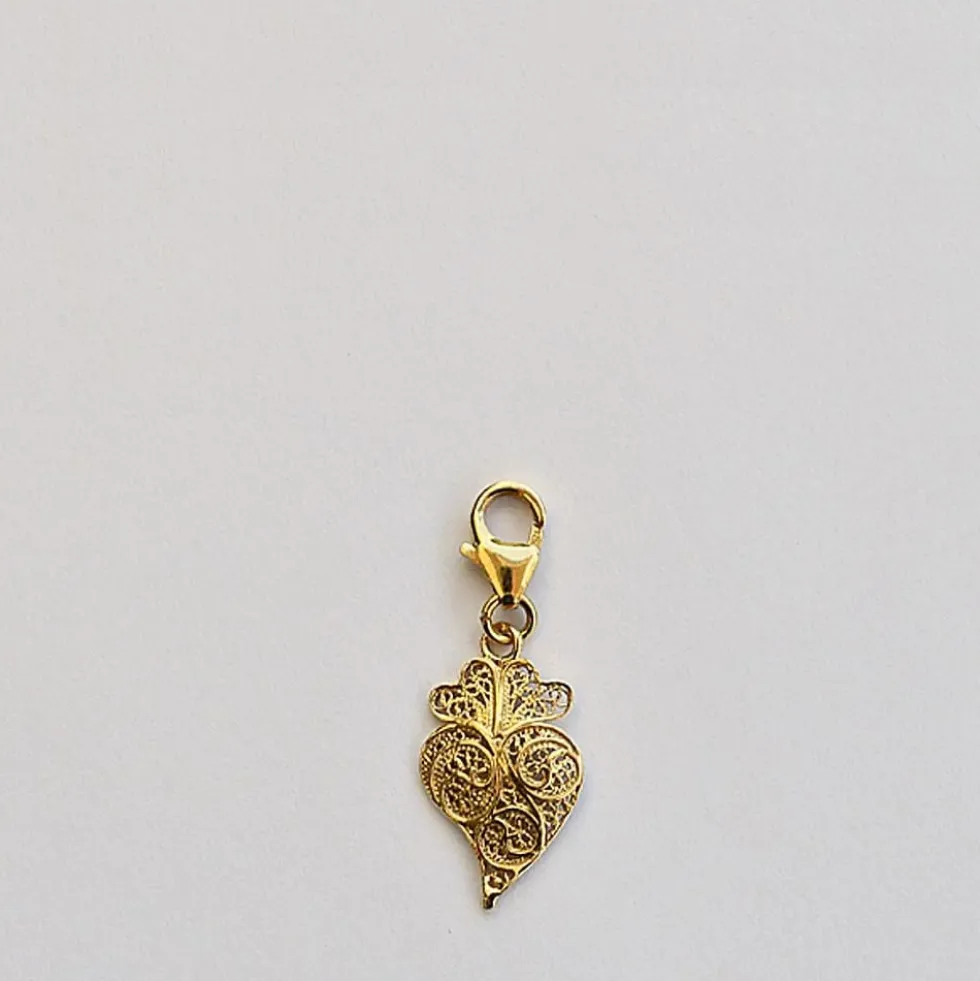 Coração de Viana I Charm en argent doré