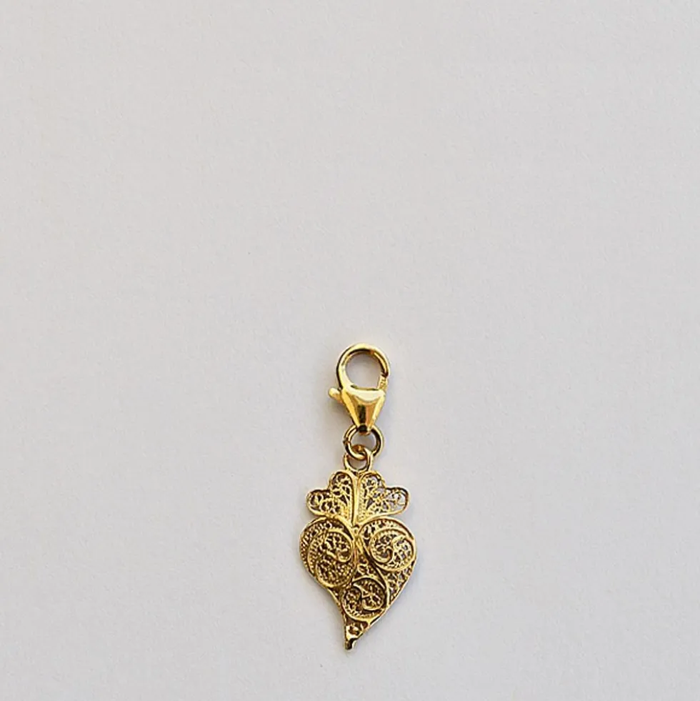 Coração de Viana I Charm en argent doré
