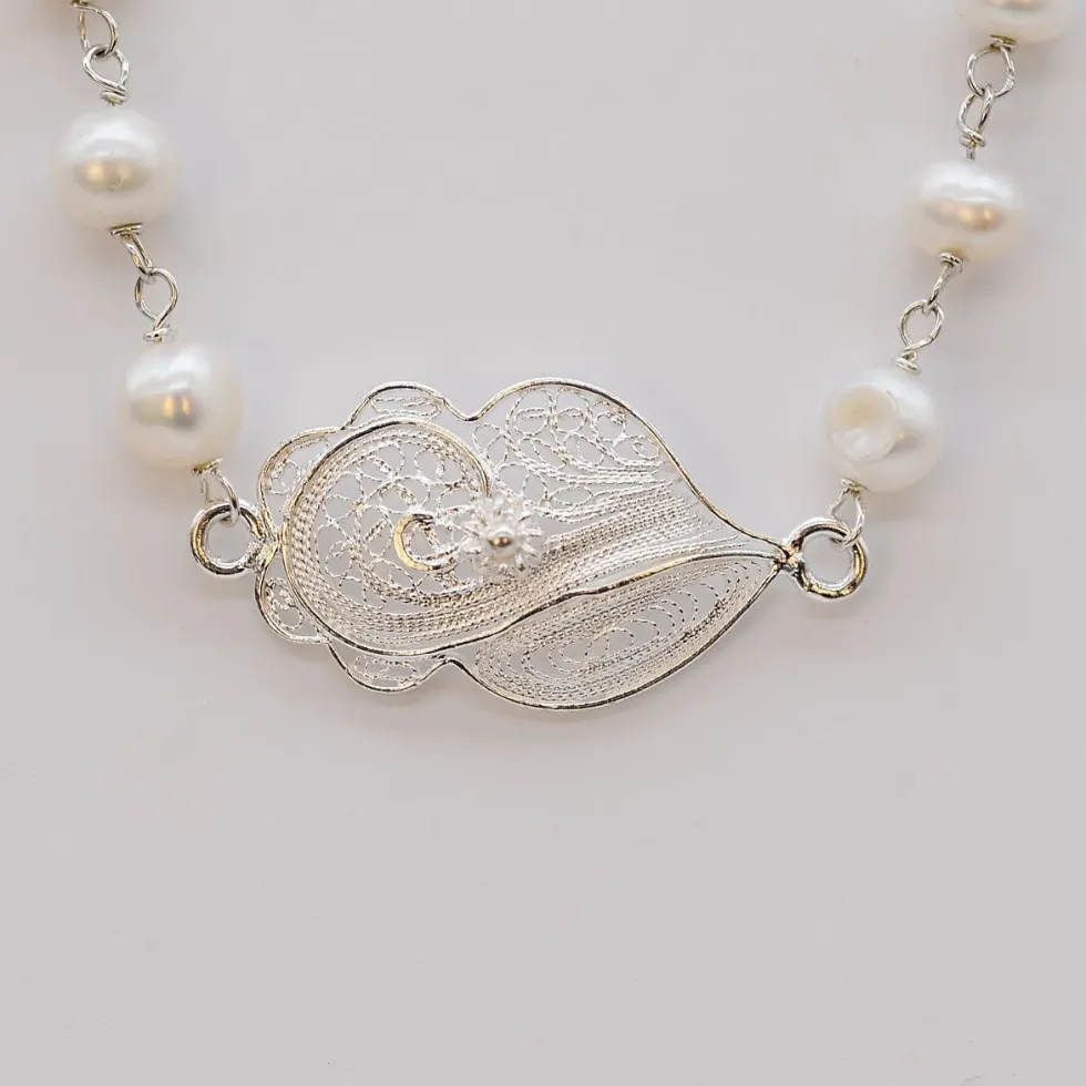 Coração de Viana I Collier de perles et Coração de Viana
