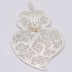 Coração de Viana I Pendentif en argent - 11 cm