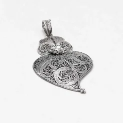 Coração de Viana I Pendentif en argent - 6cm