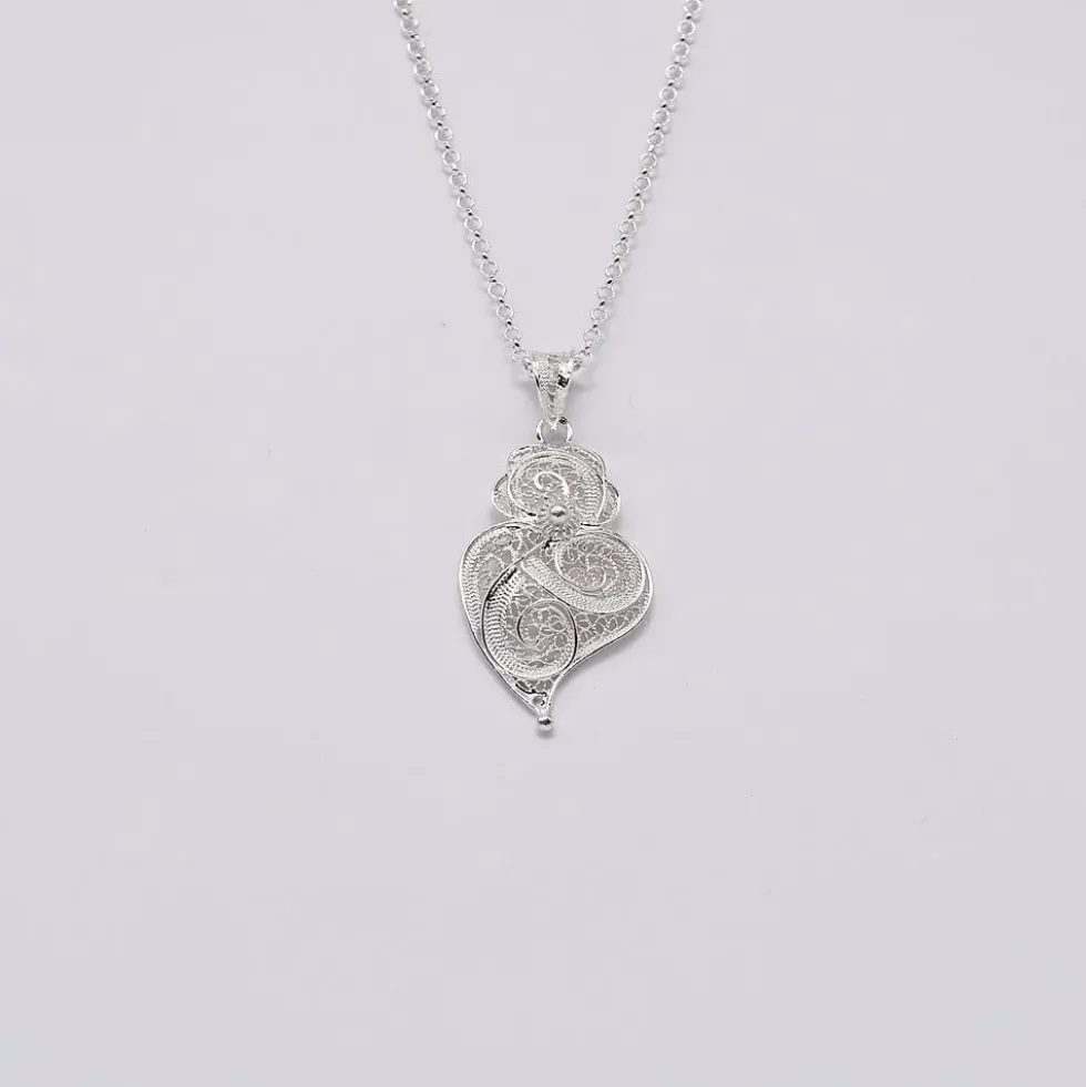 Coração de Viana I Pendentif en argent - 3.5cm