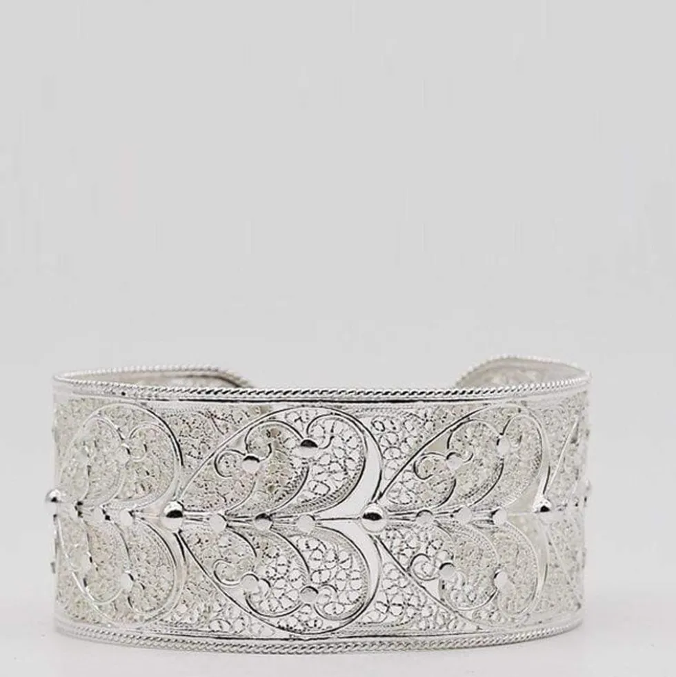 Coração I Bracelet manchette en argent