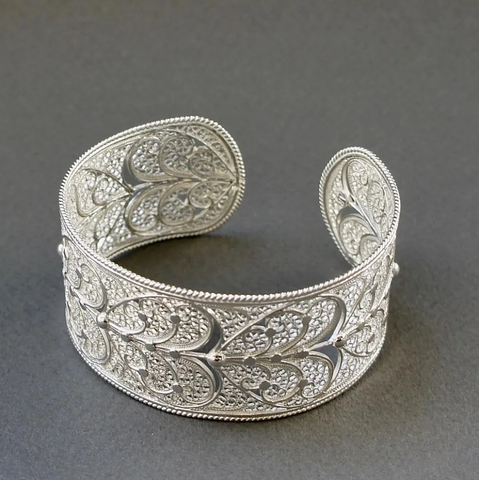 Coração I Bracelet manchette en argent