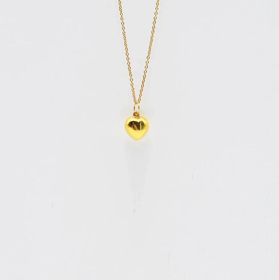 Coração I Charm en argent doré