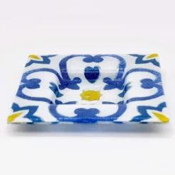 Coupe creuse en verre fusionné "Azulejos"
