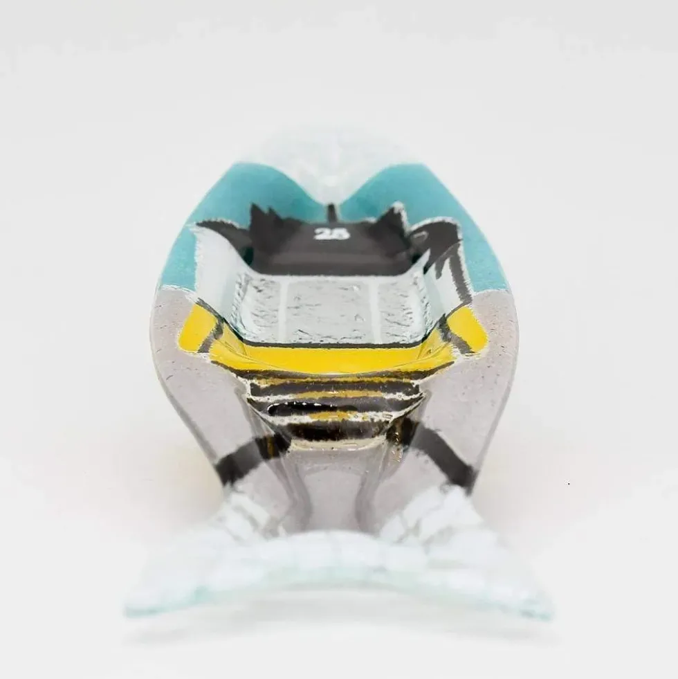 Coupe en verre fusionné "Electrico 28"