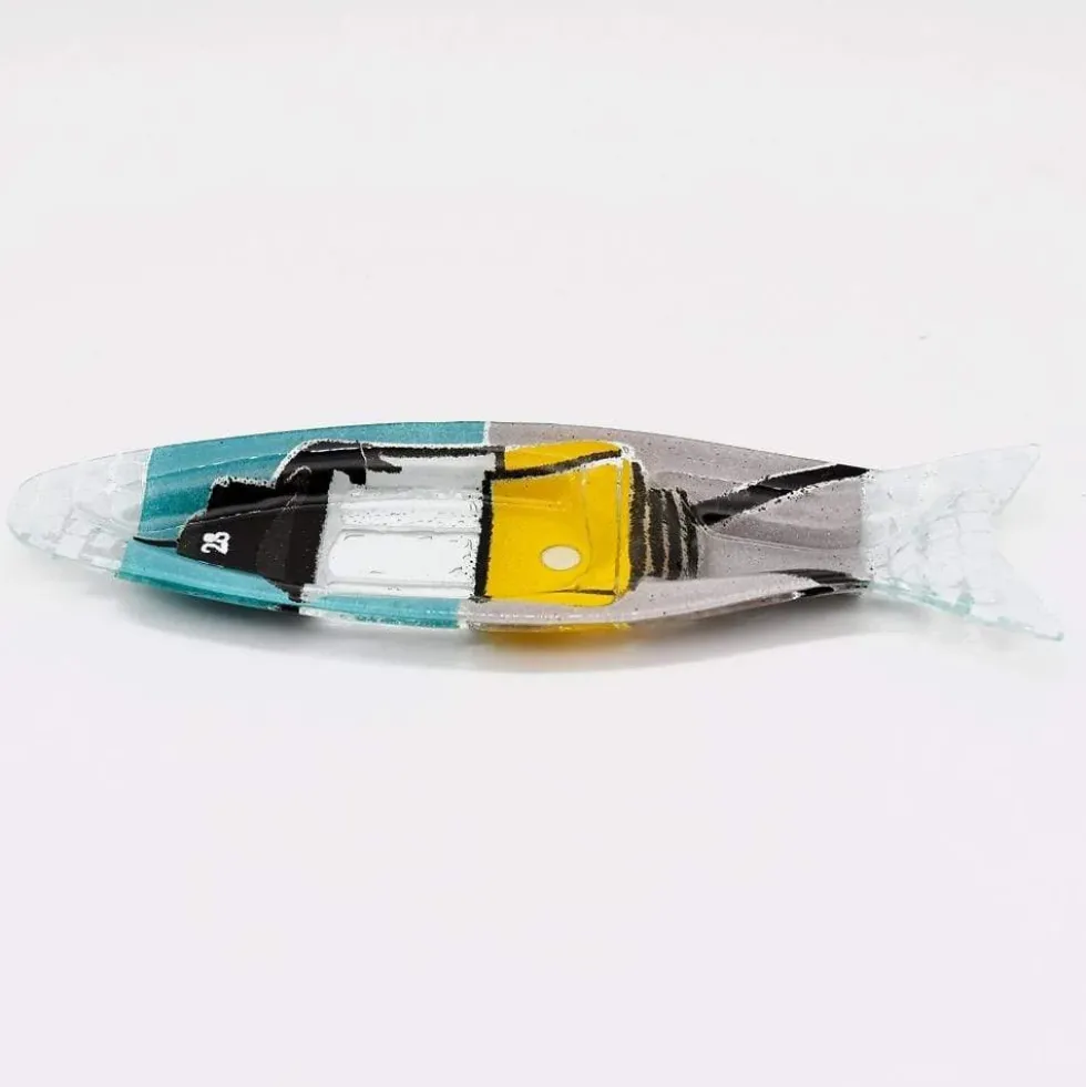 Coupe en verre fusionné "Electrico 28"