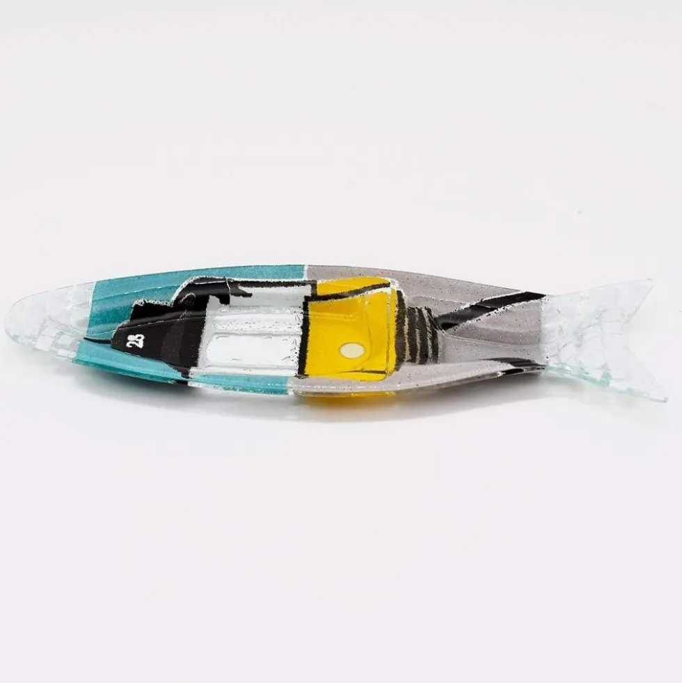 Coupe en verre fusionné "Electrico 28"