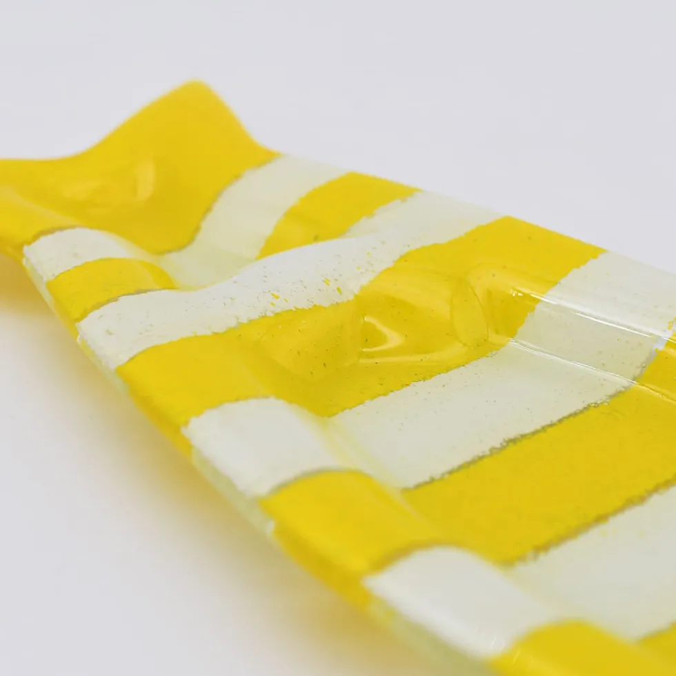 Coupe à olive en verre - Jaune