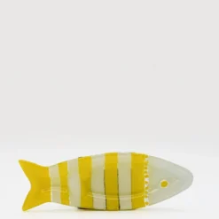 Coupe à olive en verre - Jaune