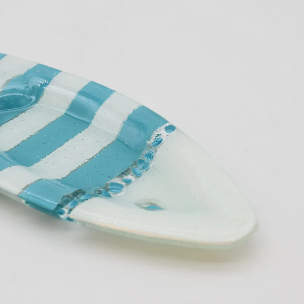Coupe à olive en verre - Turquoise