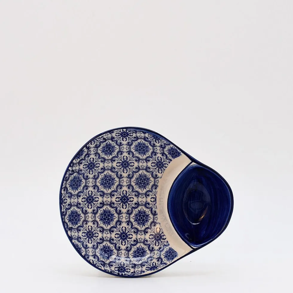 Coupe à olives en céramique "Padrão" - Bleu