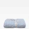 Couverture en maille pour bébé - Bleu