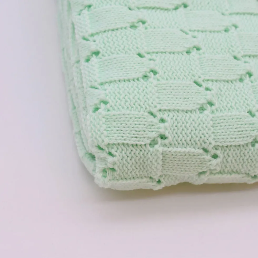 Couverture en maille pour bébé - Vert