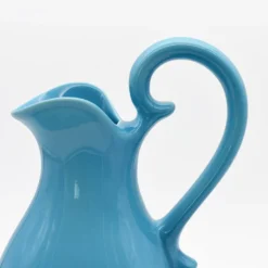 Cruche et bassine de toilette en céramique - Turquoise