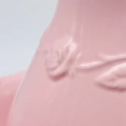 Cruche et bassine de toilette en céramique - Rose