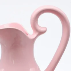 Cruche et bassine de toilette en céramique - Rose