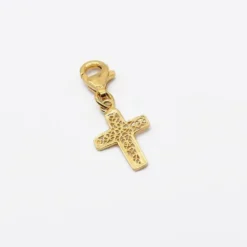 Cruz I Charm en argent doré