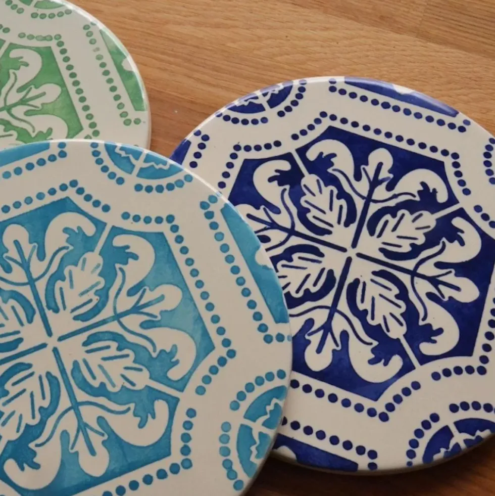Dessous de plat en céramique et liège "Azulejos"