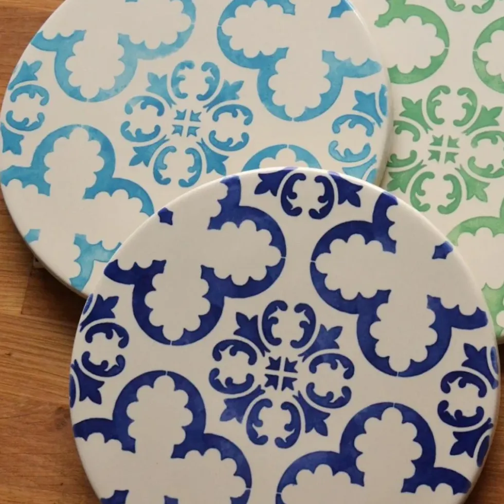 Dessous de plat en céramique et liège "Azulejos"