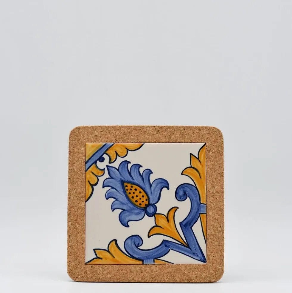 Dessous de plat en liège et céramique "Azulejos" 10 motifs - 20cm