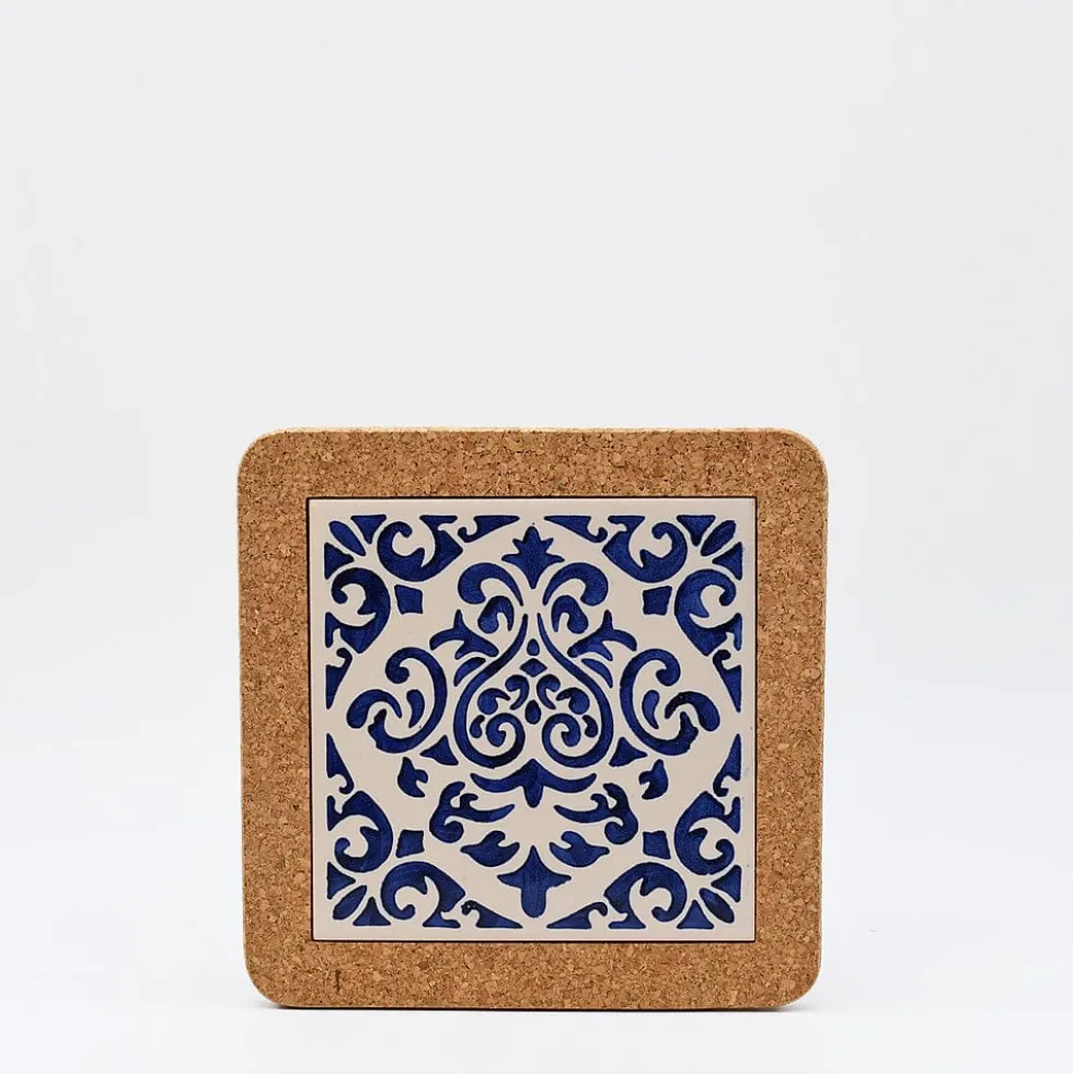 Dessous de plat en liège et céramique "Azulejos" 10 motifs - 20cm