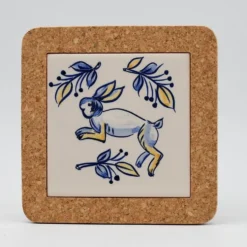 Dessous de plat en liège et céramique