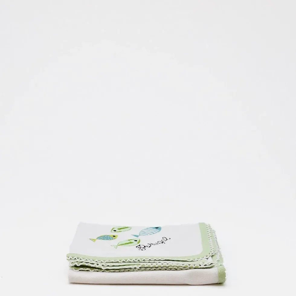 Doudou en coton "Sardinhas" - Vert