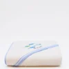 Drap de bain à capuche en coton "Sardinhas" - Bleu